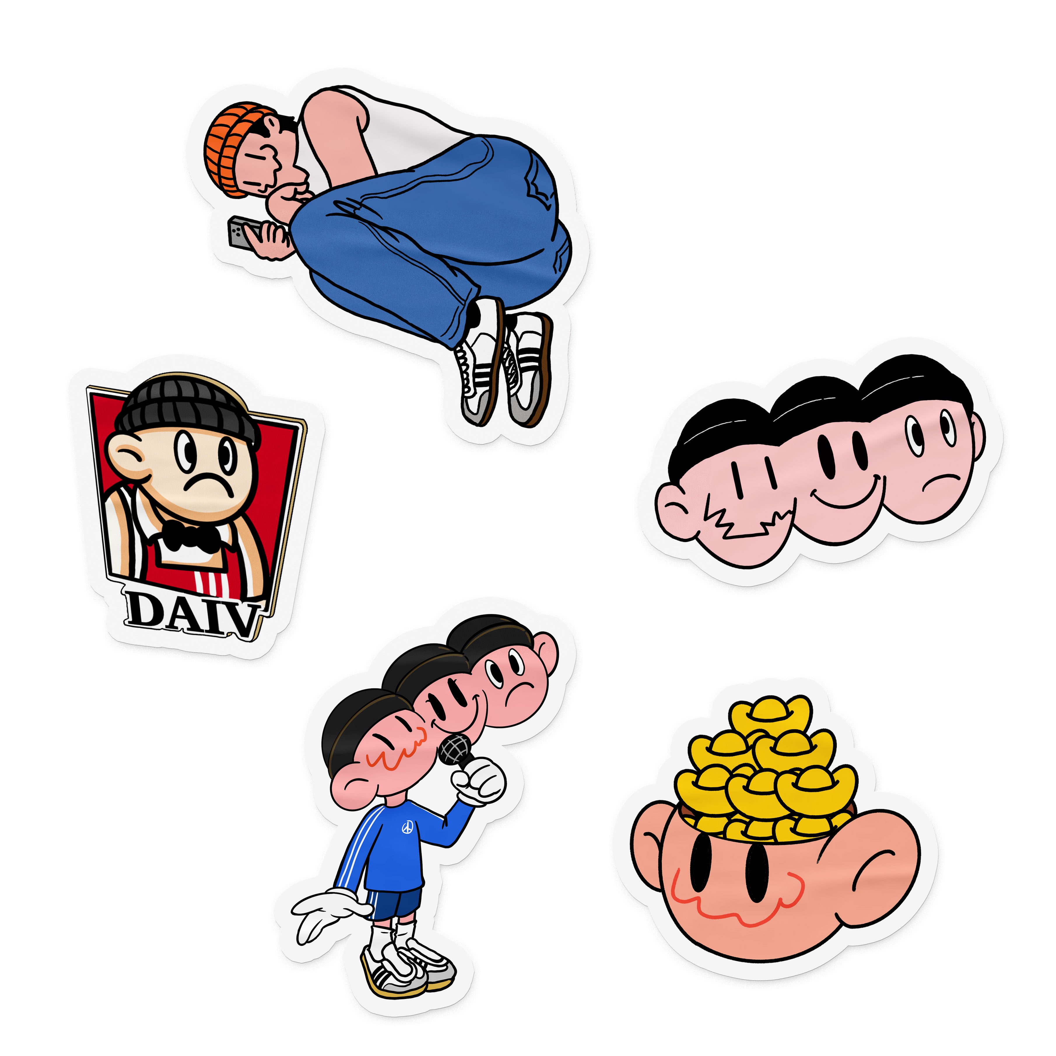Daiv 貼紙包(五入組)