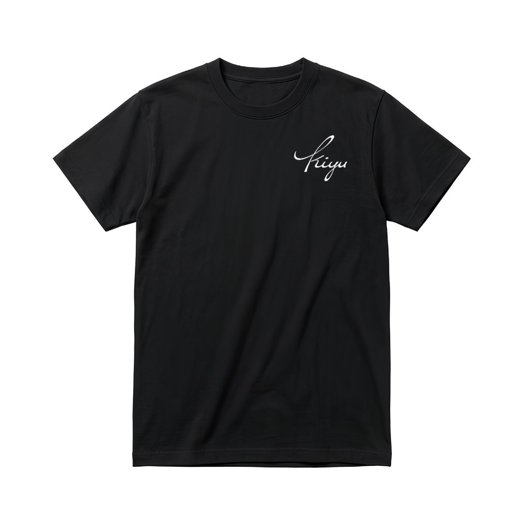 kiyu 白LOGO 黑Tshirts